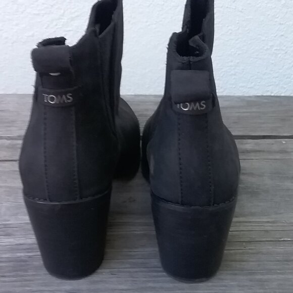 Toms Booties Women's Heeled "The Everly" heeled OrthoLite® insole Black Size 8 - Picture 8 of 12